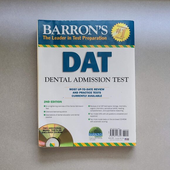 Barron's Dental Admission Test Textbook - Picture 2 of 6